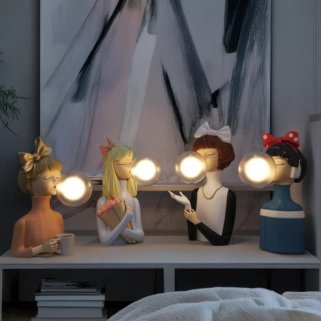 Parisian Bubble Girls - Clear Glass