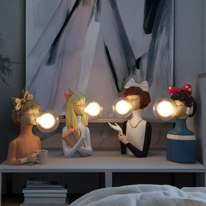 Parisian Bubble Girls - Clear Glass