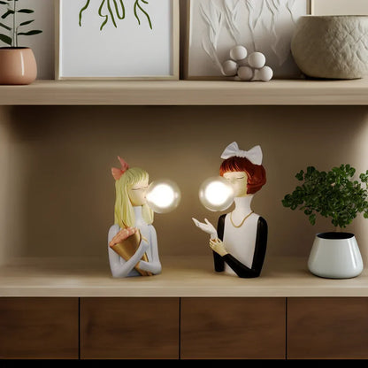 Parisian Bubble Girls - Clear Glass